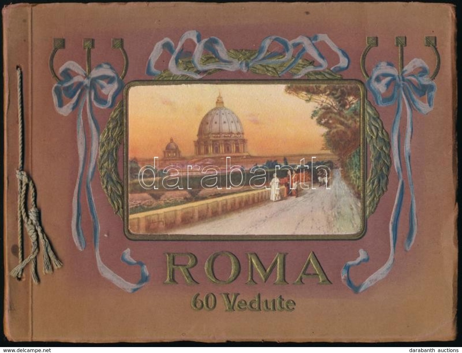 Roma 60 Vedute. 60 Db Fekete-fehér Fotót Tartalmazó Képes Leporelló+Ricordo Di Firenze. 20 Színes Képet Tartalmazó Lepor - Unclassified