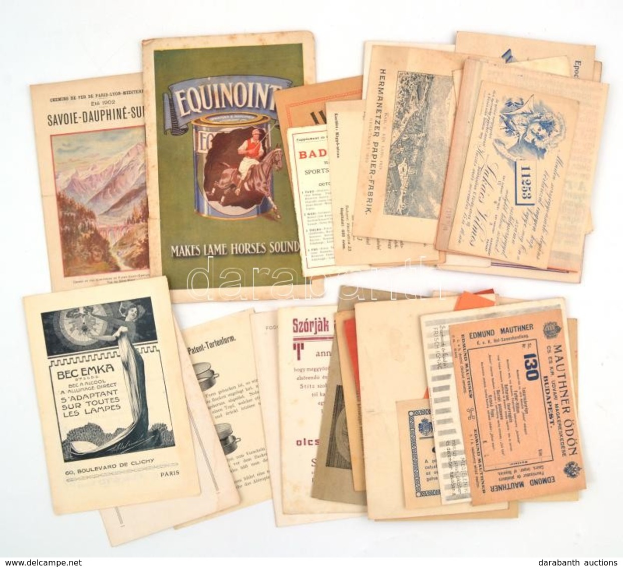 Cca 1900-1940 Vegyes Reklám Nyomtatvány Tétel, Turista Füzetekkel - Unclassified