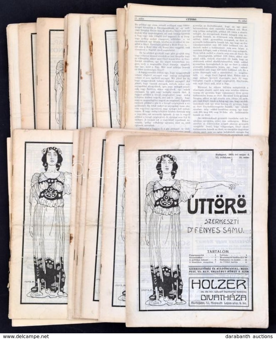 1913 Úttörő 25 Száma, VI. évf. 18-26.,29.,31.,33-34.,37-43.,46.,48-51. Számok.  Szerk.: Dr. Fényes Samu. Változó állapot - Unclassified