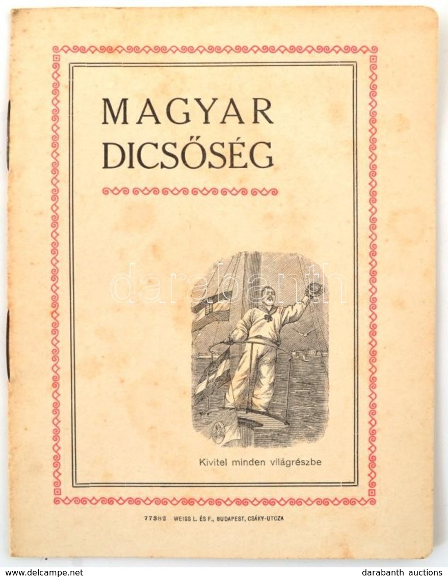 1909 Magyar Dicsőség Sör Reklám Nyomtatvány Képekkel és Naptárral 14 P - Unclassified