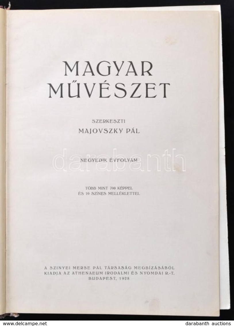 1928 Magyar Művészet IV. évfolyam Bekötve, Szétesett Egészvászon Kötésben - Unclassified