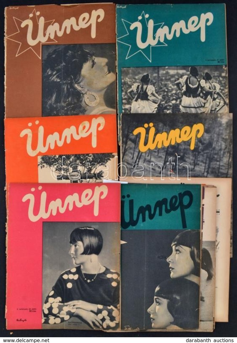1935 Az Ünnep Című újság, Képes Irodalmi Hetilap 9 Db Száma, Főszerkesztő Megyery Ella, Borítólapok Lejárnak - Sin Clasificación