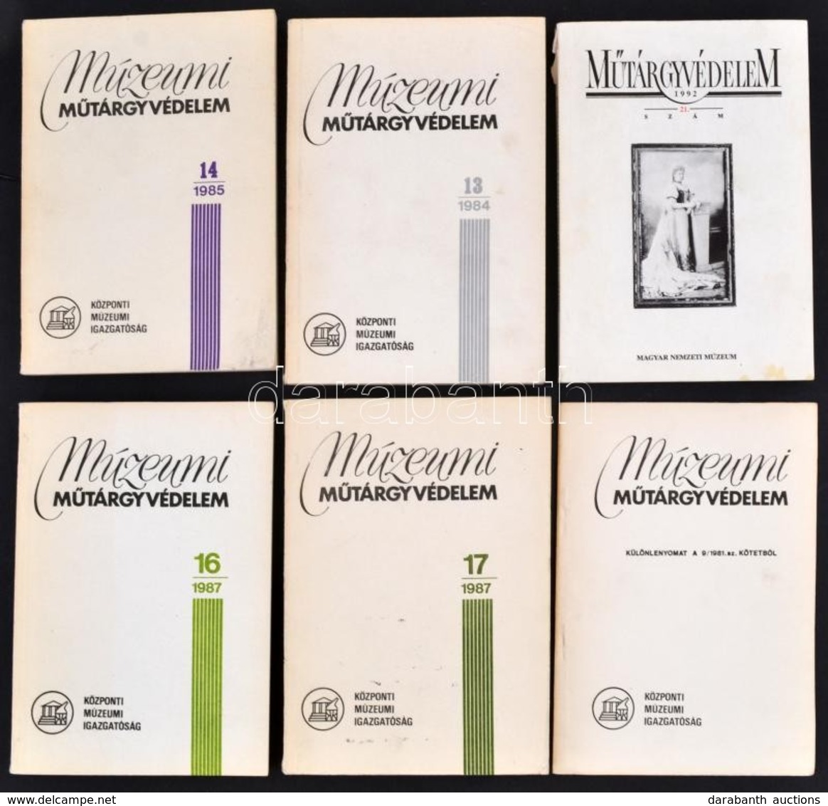 1984-1992 Múzeumi Műtárgyvédelem 5 Száma (13-14.,16-17.,21. Sz.)+1 Különlenyomat A 9/1981-es Számból. - Unclassified