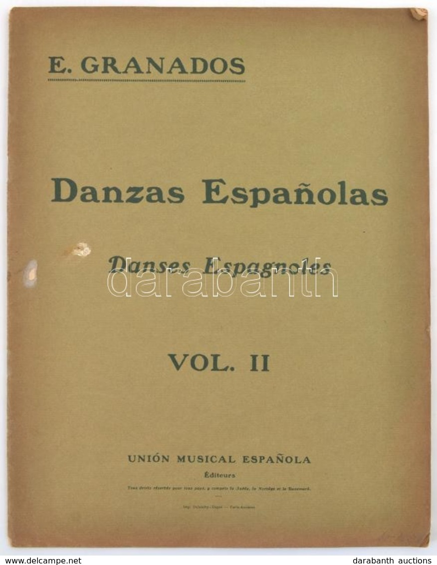 Cca 1900 VDanzas Espanolas II. Kottafüzet. - Sonstige & Ohne Zuordnung