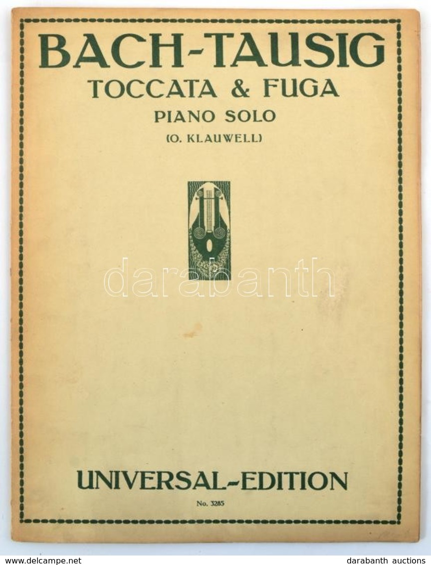 Bach Toccata és Fuga Zongorára, Kottafüzet. - Other & Unclassified