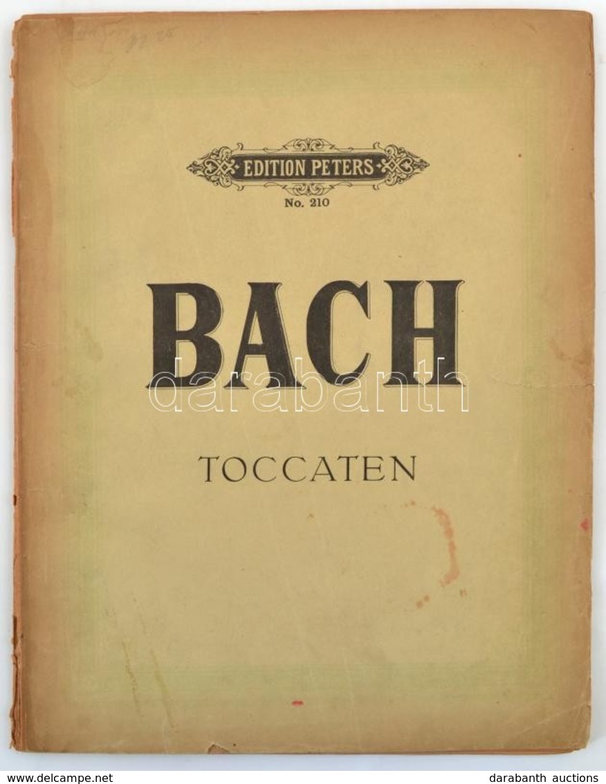 Cca 1900 Bach: Toccatak Zongorára, Kottafüzet. - Other & Unclassified