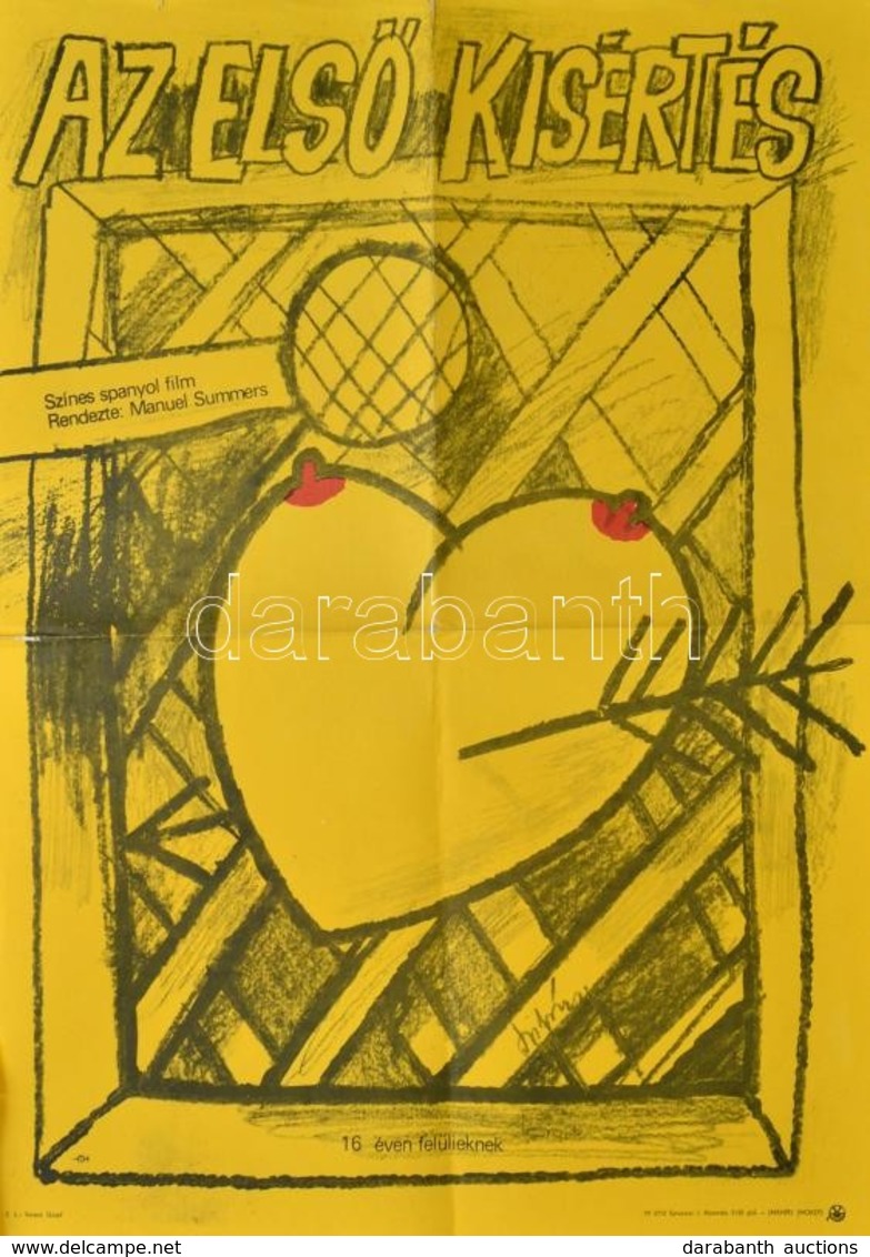 1979 Az Első Kísértés. Ofszet Film Plakát, Hajtogatva,  40x60 Cm - Sonstige & Ohne Zuordnung