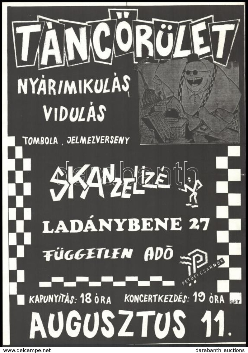 1989 Rádi Sándor (?-?): Táncőrület. Nyárimikulás Vidulás., Petőfi Csarnok 1989. Augusztus 11., Skanzelizé, Ladánybene 27 - Other & Unclassified