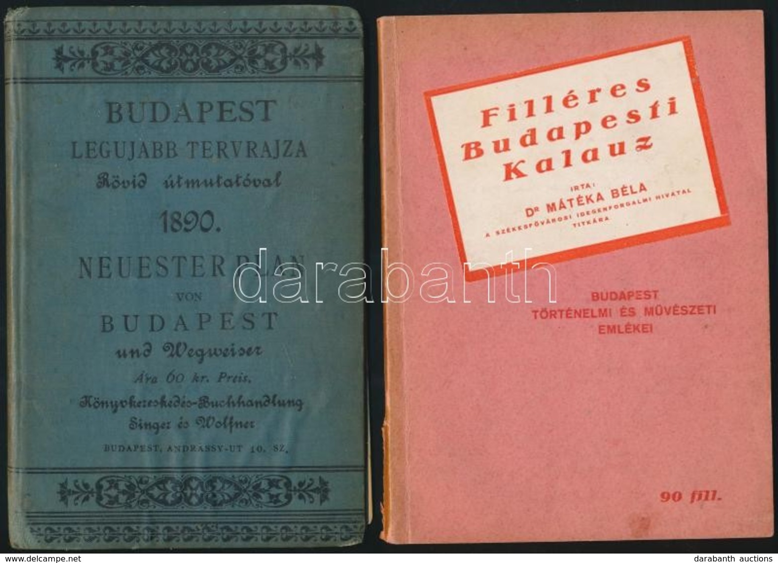 Dr. Matéka Béla: Filléres Budapesti Kalauz. Budapest Történelmi és Művészeti Emlékeinek Népszerű Ismertetése. Bp.,1939,  - Unclassified