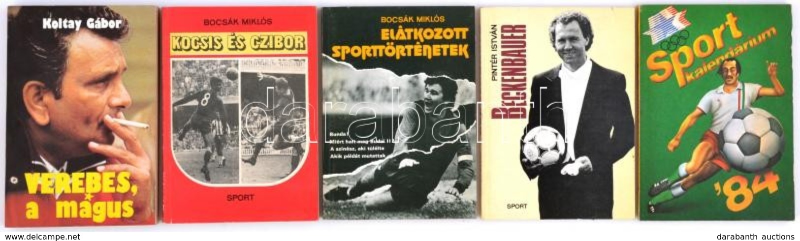 5 Db Futballal Kapcsolatos Könyv: Bobcsák Miklós: Elátkozott Sporttörténetek, Pintér István: Beckenbauer, Bobcsák MIklós - Unclassified