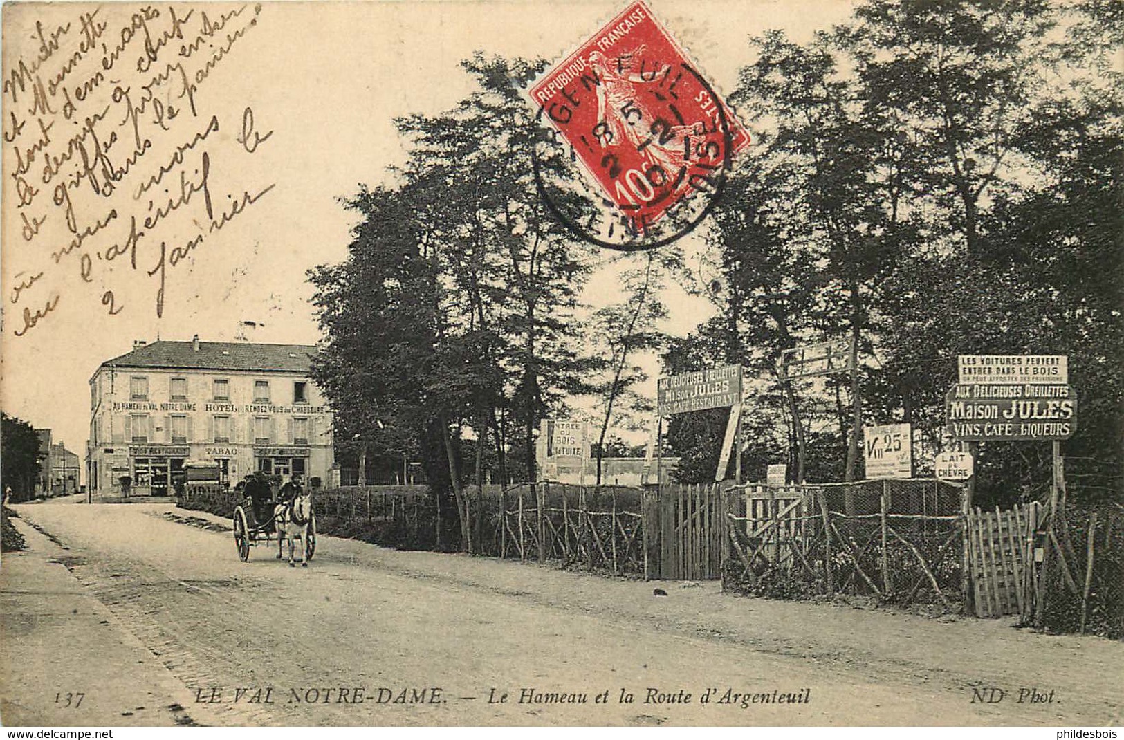 VAL D'OISE  ARGENTEUIL  HAMEAU DU VAL NOTRE DAME  Route D' Argenteuil - Argenteuil