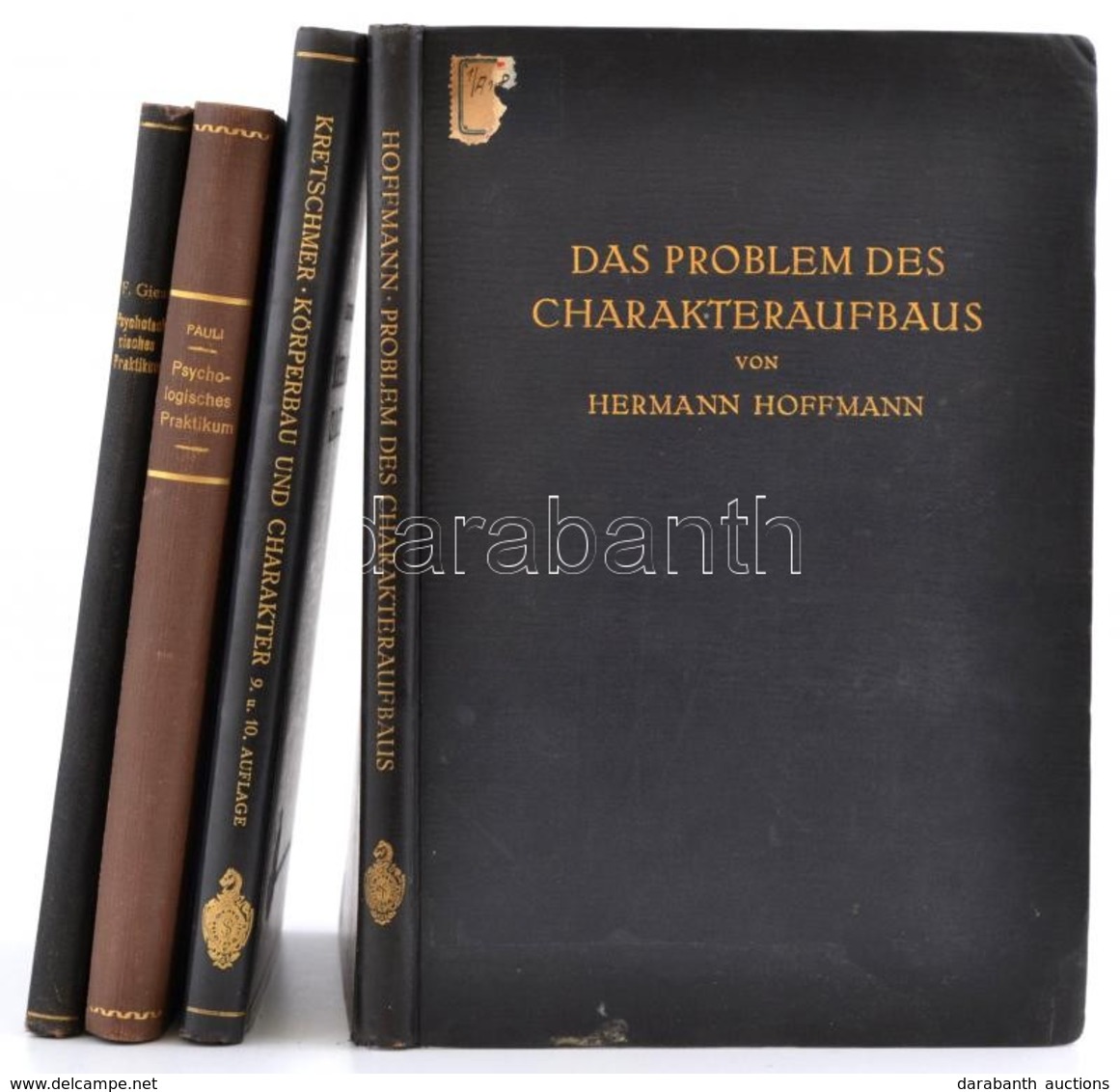 Vegyes Pszichológiai Könyvtétel, 4 Db: 
Dr. R. Pauli: Psychologisches Praktikum. Jena, 1920, Gustav Fischer. Második Kia - Unclassified