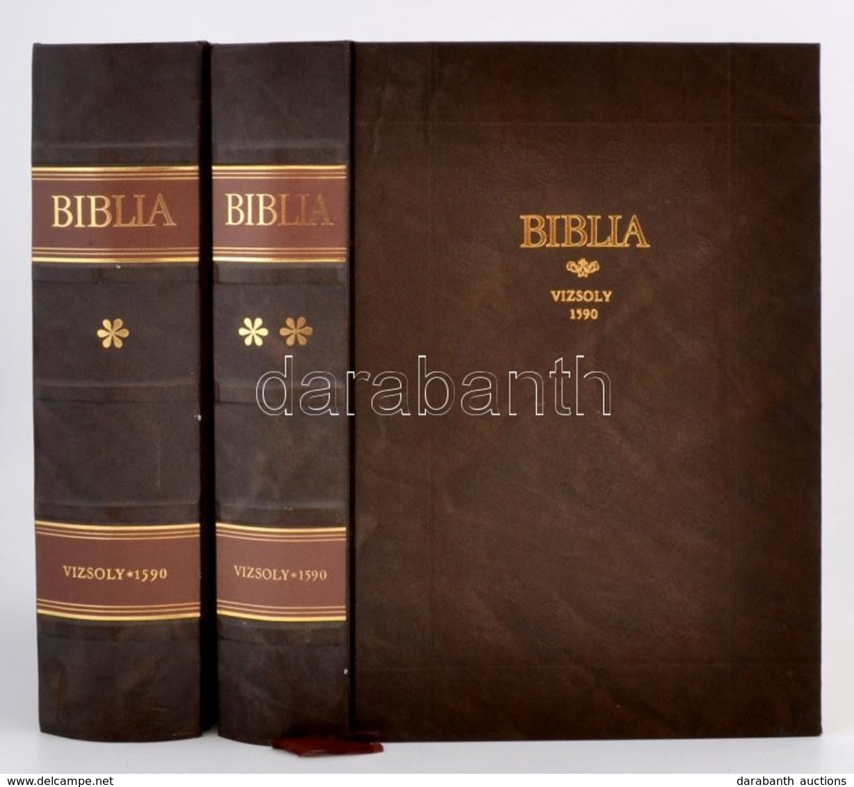 Vizsolyi Biblia. I-II. Köt. Bp., 1981, Helikon Kiadó, (Kner Nyomda.) Kiadói Aranyozott, Bordázott Gerincű, Dombornyomott - Ohne Zuordnung