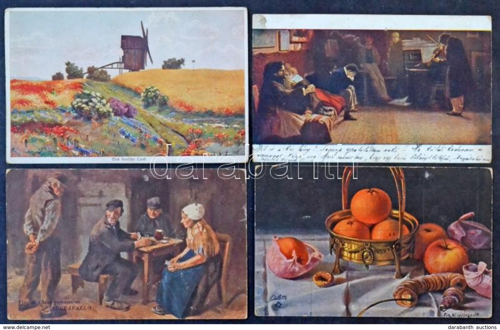 ** * 74 Db RÉGI Főleg Művész Motívumlap, Pár Litho. Vegyes Minőség / 74 Pre-1945 Mostly Art Motive Postcards With Some L - Unclassified