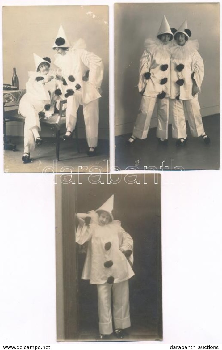 ** * 5 Db RÉGI Bohócos Motívum Képeslap / 5 Pre-1945 Clowns Motive Postcards - Unclassified