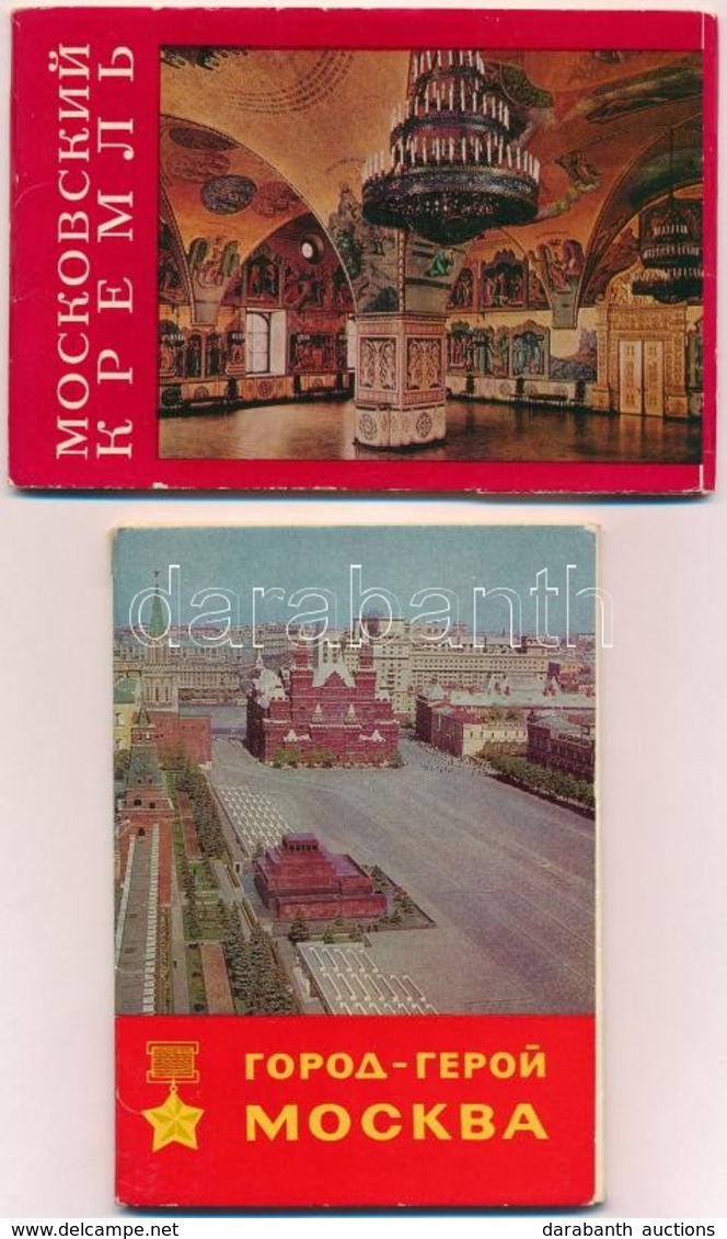 ** 3 Db MODERN Külföldi Képeslapfüzet: Kijev és Moszkva / 3 Modern European Postcard Booklets: Moskow And Kiev - Unclassified