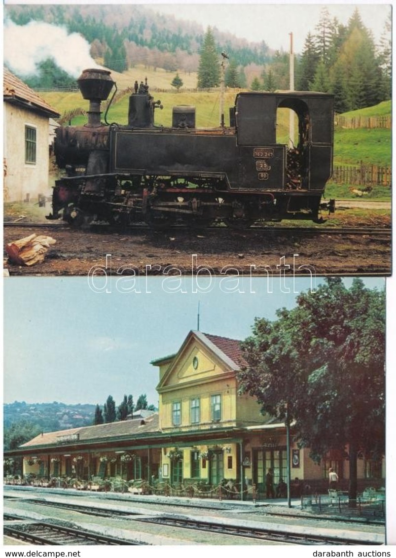 ** * 15 Db MODERN Vasúti és Pályaudvar Motívum Képeslap / 15 Modern Railway And Stations Motive Postcards - Unclassified