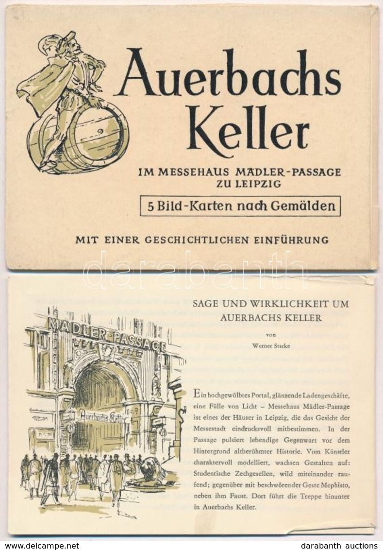 ** Auerbachs Keller Im Messehaus Mädler-Passage Zu Leipzig. 5 Bild-Karten Nach Gemälden. / 5 Db Modern NDK Faust Művészl - Unclassified