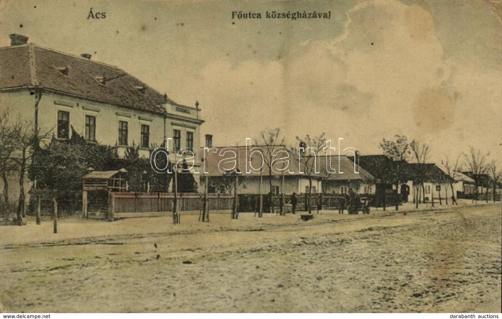 T2/T3 1917 Ács (Komárom), Fő Utca, Községháza (EK) - Ohne Zuordnung