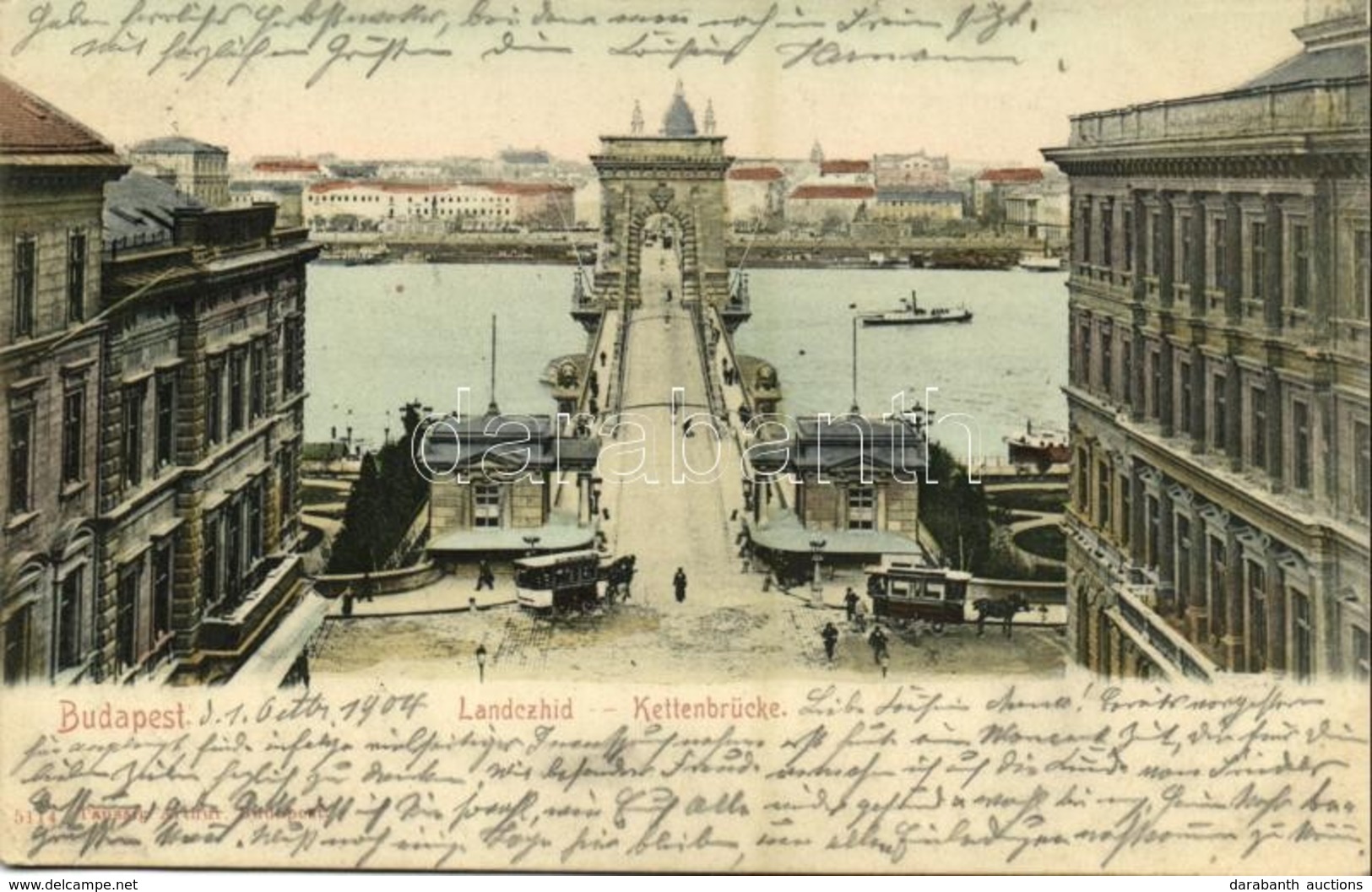 T2/T3 1904 Budapest, Lánchíd Budai Hídfője, Omnibuszok (EK) - Ohne Zuordnung