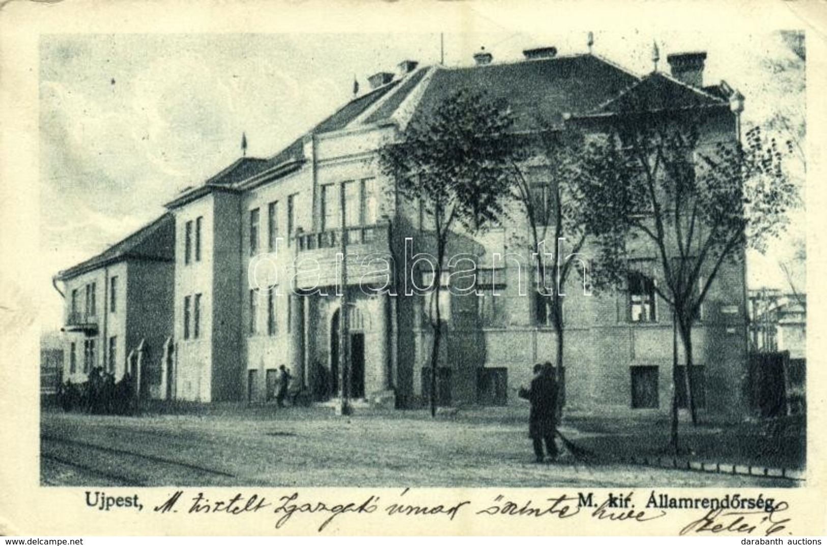 T2/T3 1931 Budapest IV. Újpest, M. Kir. Államrendőrség. Özv. Fáy Albertné Kiadása (kis Szakadás / Small Tear) - Ohne Zuordnung