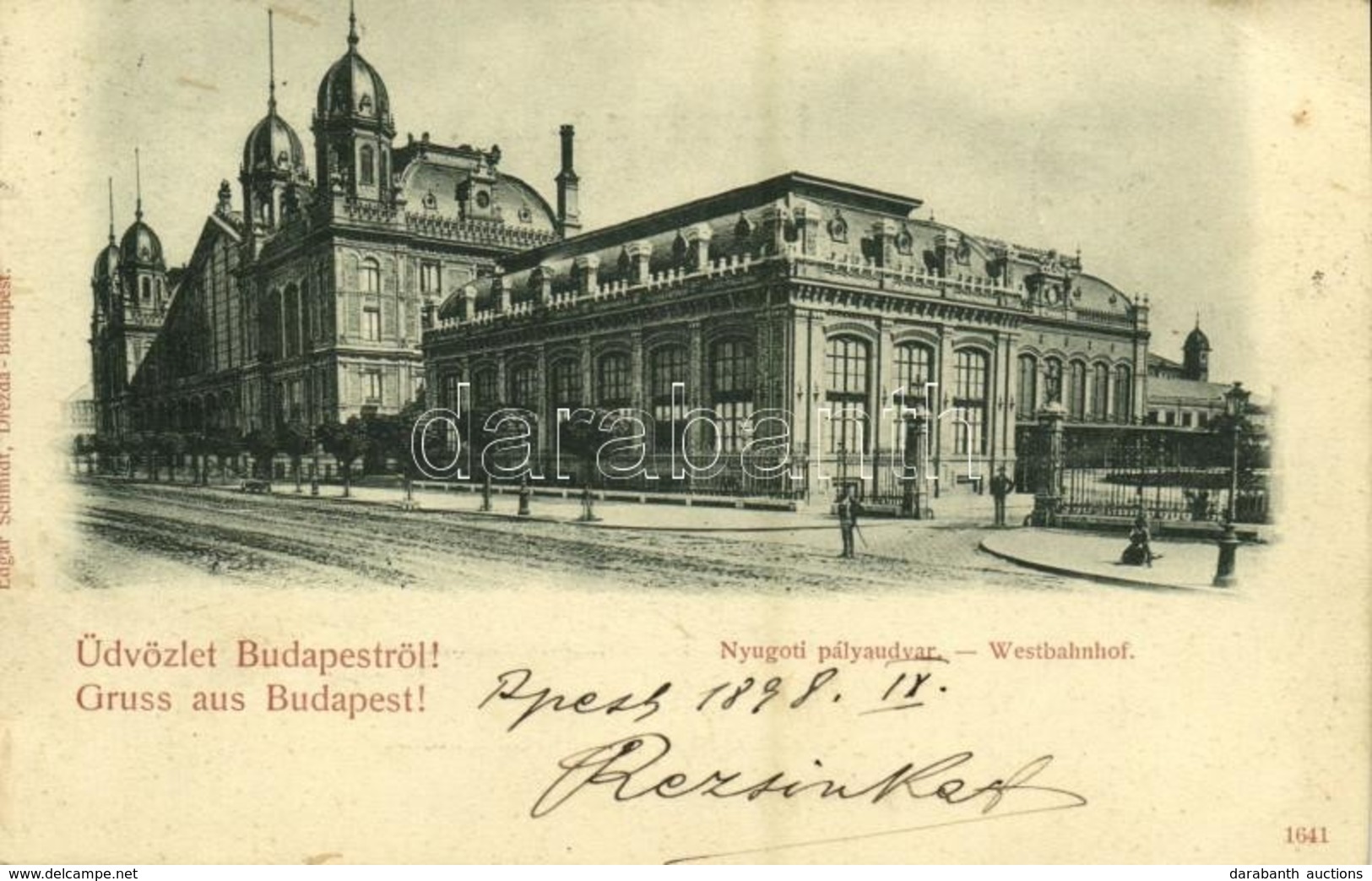 T2/T3 1898 Budapest VI. Nyugati Pályaudvar, Vasútállomás. Edgar Schmidt 1641. (EK) - Sin Clasificación