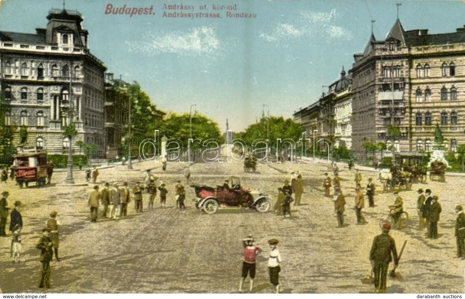 T2/T3 1915 Budapest VI. Andrássy út, Autó (EK) - Ohne Zuordnung