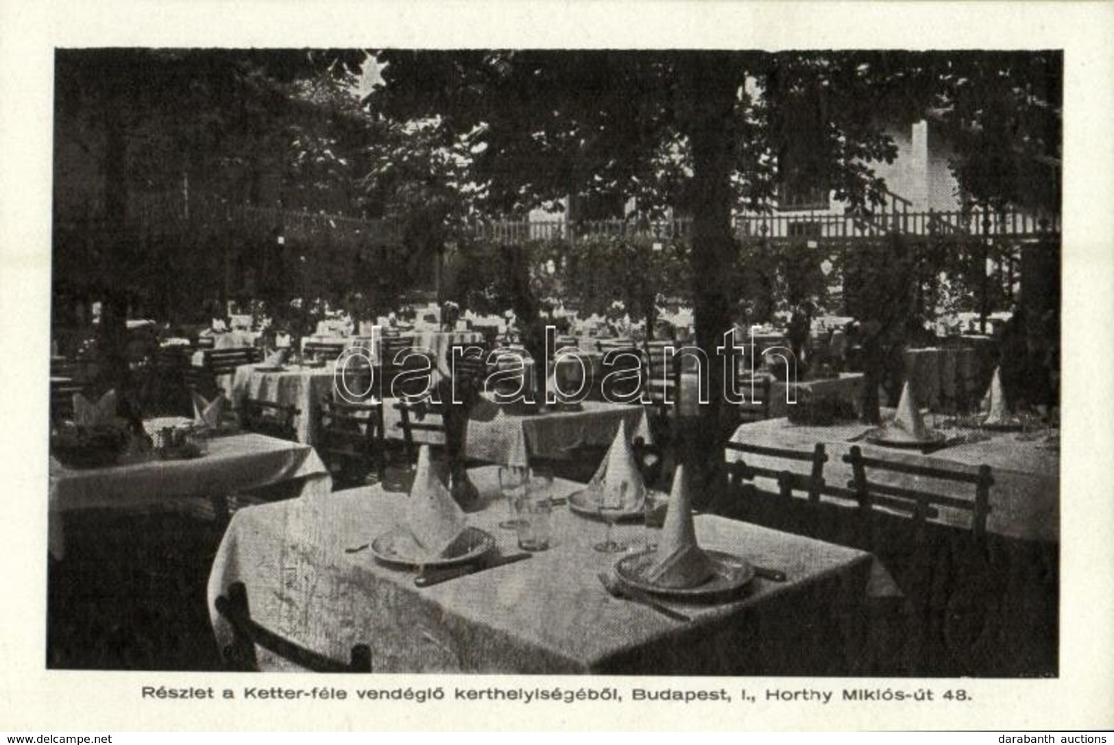 * T2 1930 Budapest XI. Ketter Féle Vendéglő Kerthelyisége, étterem. Horthy Miklós út 48. - Unclassified