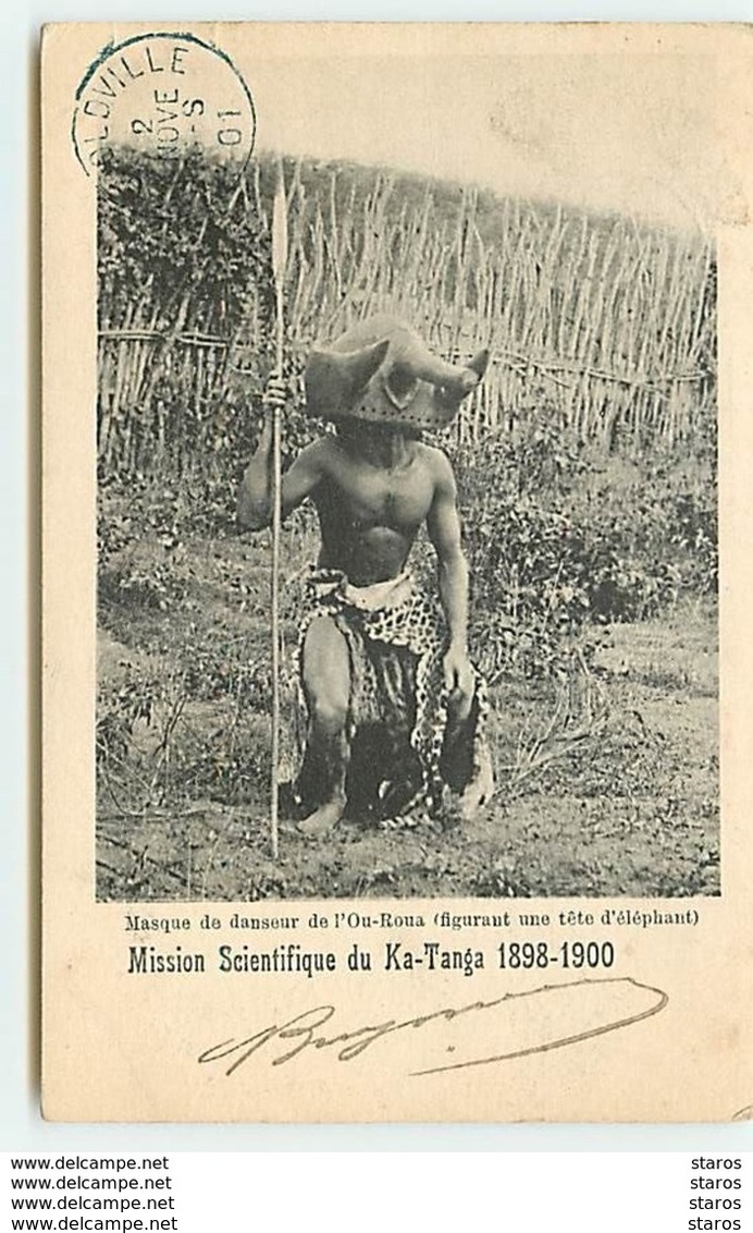 CONGO KINGSHASA - Expédition Lemaire - Mission Scientifique Du Ka-Tanga 1898-1900 - Masque De Danseur De L'Ou-Roua - Autres & Non Classés