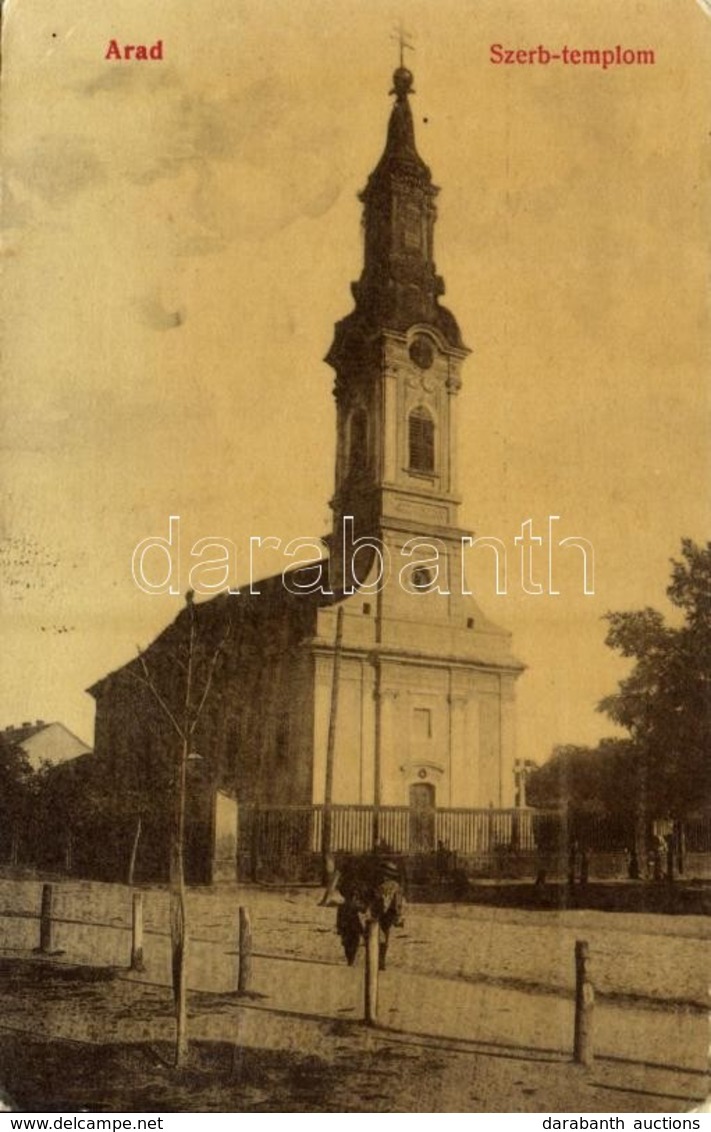T2/T3 1908 Arad, Szerb Ortodox Templom. W. L. 518. / Serbian Orthodox Church (kopott Sarkak / Worn Corners) - Unclassified