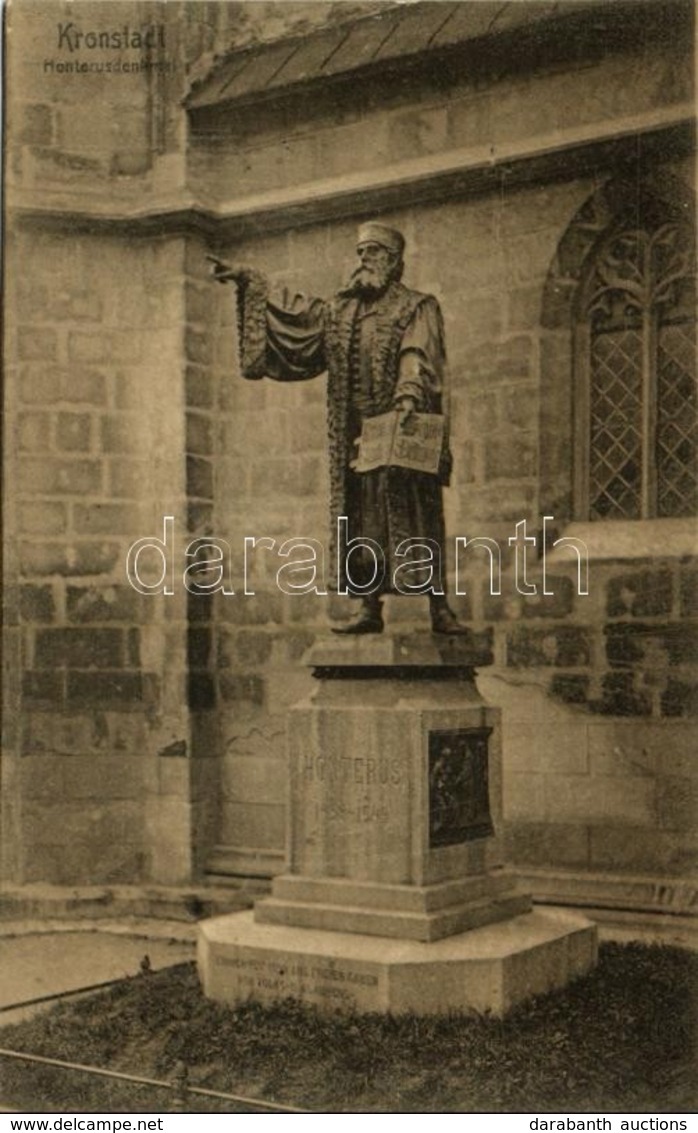 ** T1/T2 Brassó, Kronstadt, Brasov; Honterus Denkmal / Honterus Szobor / Statue. H. Zeidner - Ohne Zuordnung