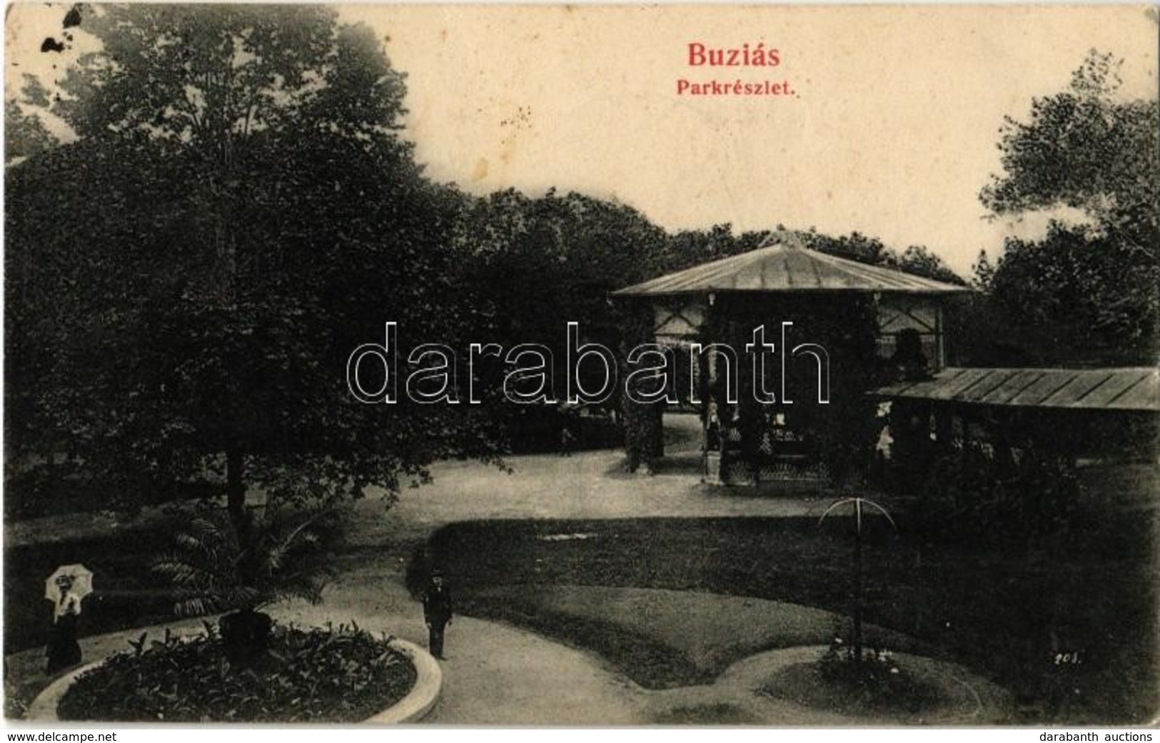 T2/T3 1906 Buziásfürdő, Buziás; Park és József Forrás. Francz Testvérek Kiadása / Park, Thermal Spring, Spa (EK) - Unclassified