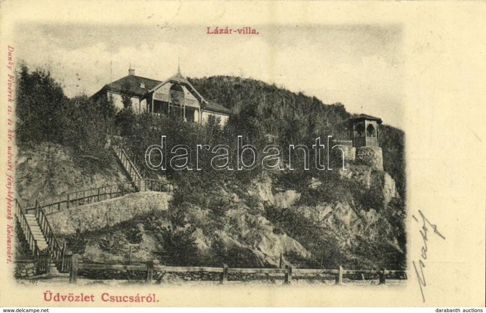 T2 1902 Csucsa, Ciucea; Lázár Villa. Dunky Fivérek Fényképészek Kiadása / Villa - Unclassified