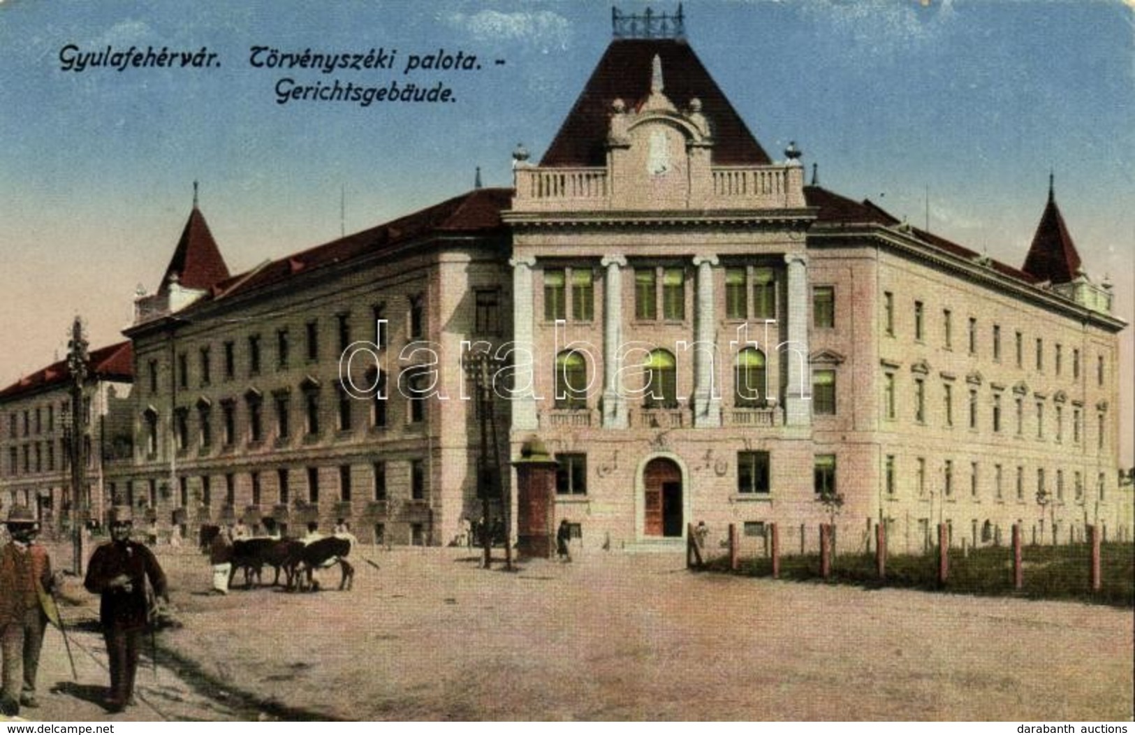 T2/T3 1920 Gyulafehérvár, Karlsburg, Alba Iulia; Törvényszéki Palota. Kiadja Weisz Bernát / Court Palace - Unclassified