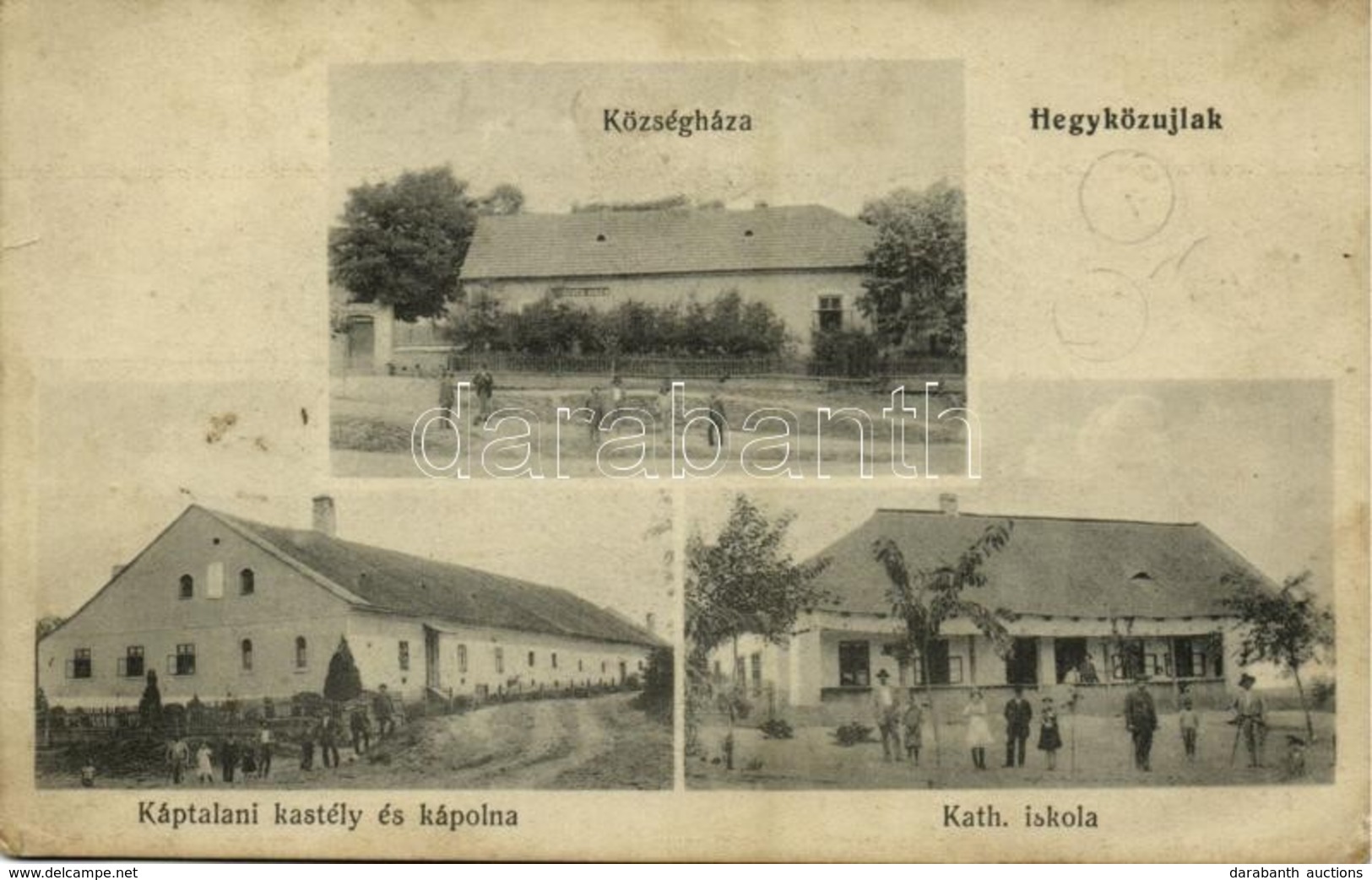 * T3 Hegyközújlak, Uileacu De Munte; Községháza, Római Katolikus Iskola, Káptalani Kastély és Kápolna / Town Hall, Catho - Unclassified