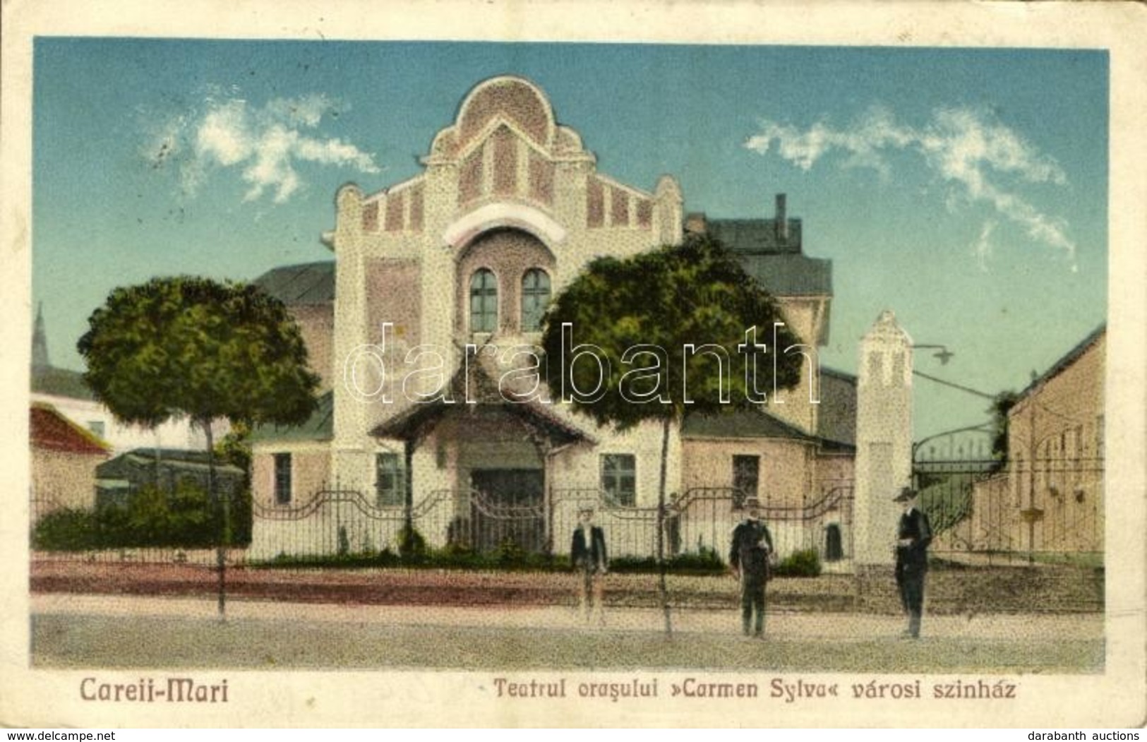 T2/T3 1927 Nagykároly, Careii Mari, Carei; Városi Színház / Teatrul Orasului 'Carmen Sylva' / Theatre (EK) - Unclassified