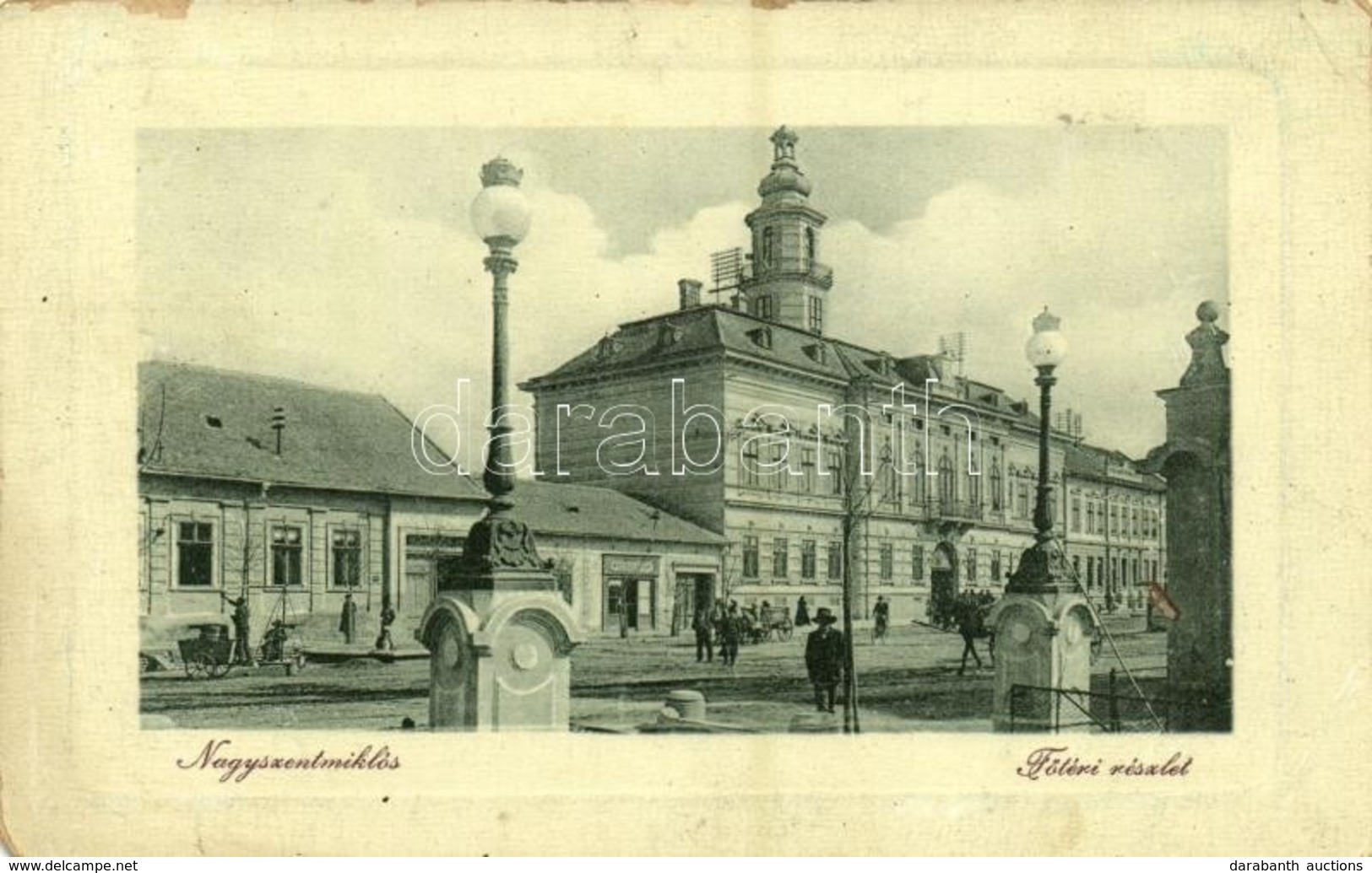 T3 1912 Nagyszentmiklós, Sannicolau Mare; Fő Tér, Városháza, üzletek. W. L. Bp. 6703. Kiadja Wiener Náthán Könyvnyomdája - Ohne Zuordnung