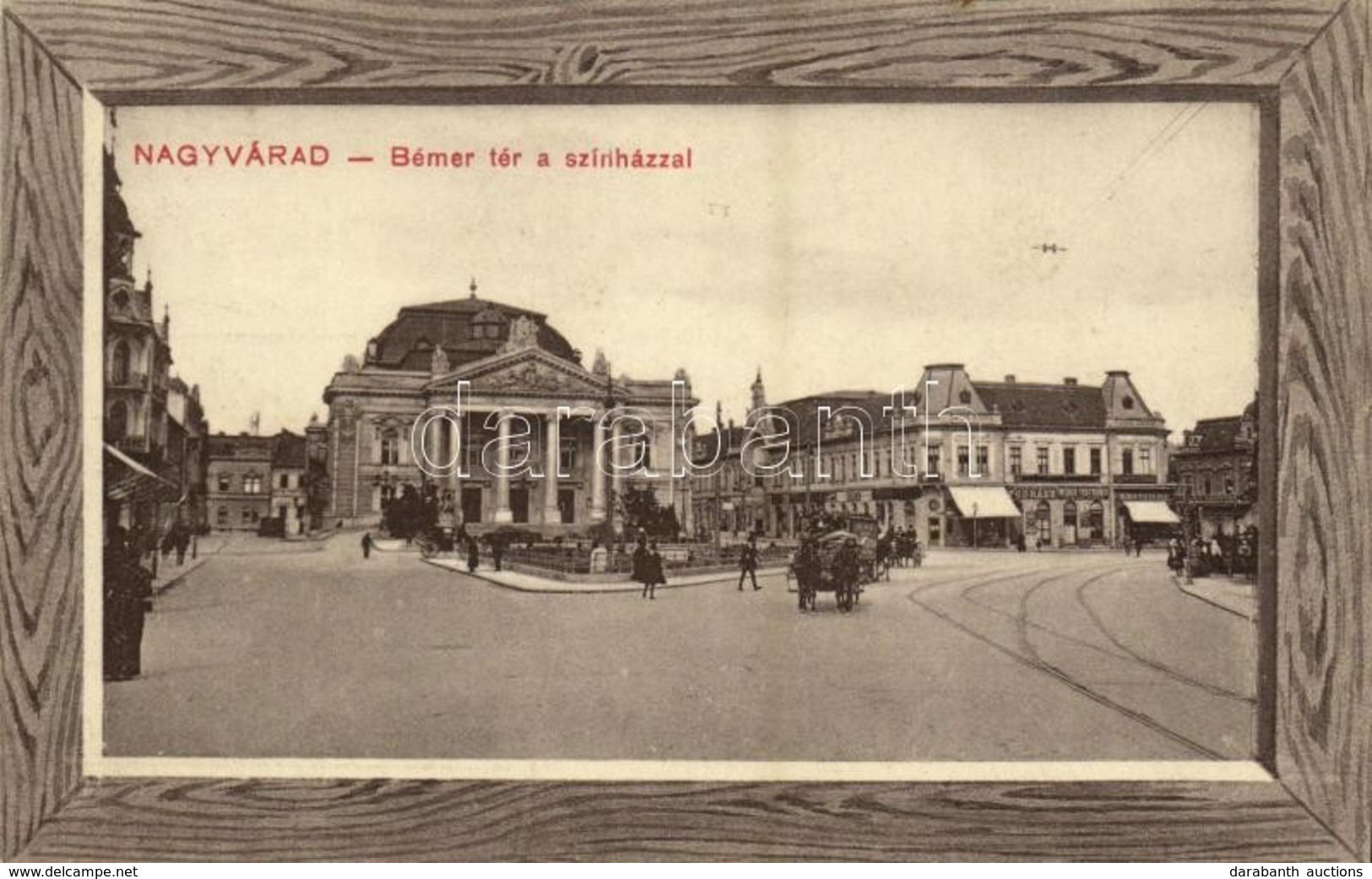 T2 1913 Nagyvárad, Oradea; Bémer Tér, Színház, Fodrász, Wéber Testvérek üzlete / Square, Theatre, Shops, Hairdresser Sal - Unclassified