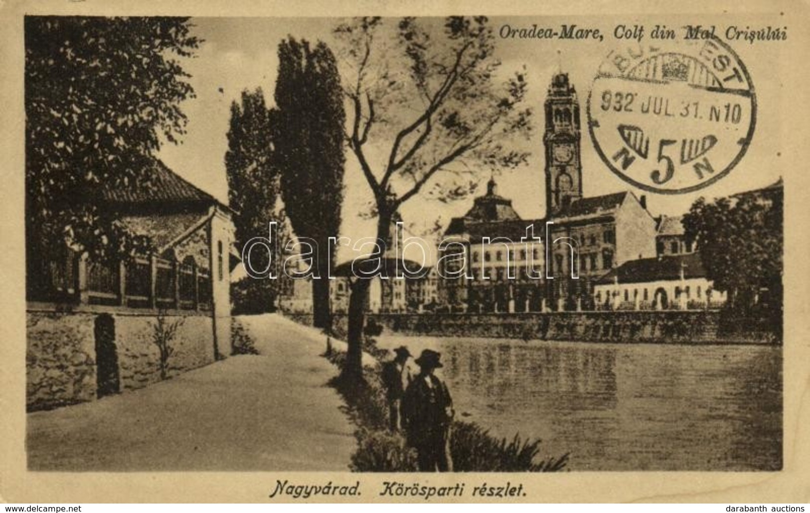 T2/T3 1932 Nagyvárad, Oradea; Colt Din Mal Crisului / Körös-parti Részlet, Városháza / Crisul Repede / Riverbank, Town H - Unclassified