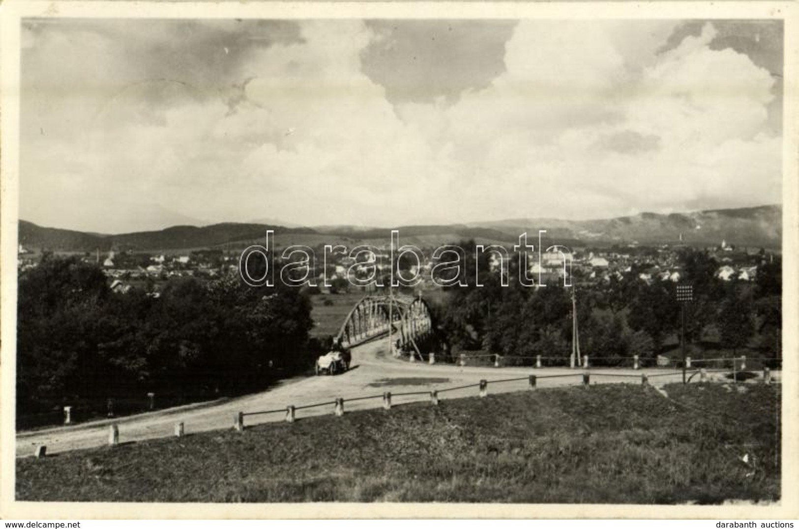 T2 1944 Sepsiszentgyörgy, Sfantu Gheorghe; Látkép, Híd / General View, Bridge - Unclassified