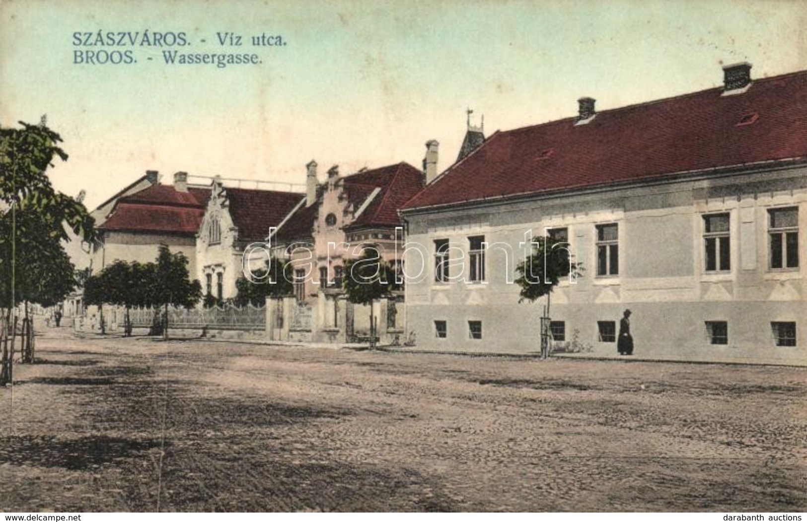 T2 1913 Szászváros, Broos, Orastie; Víz Utca / Wassergasse /street - Unclassified