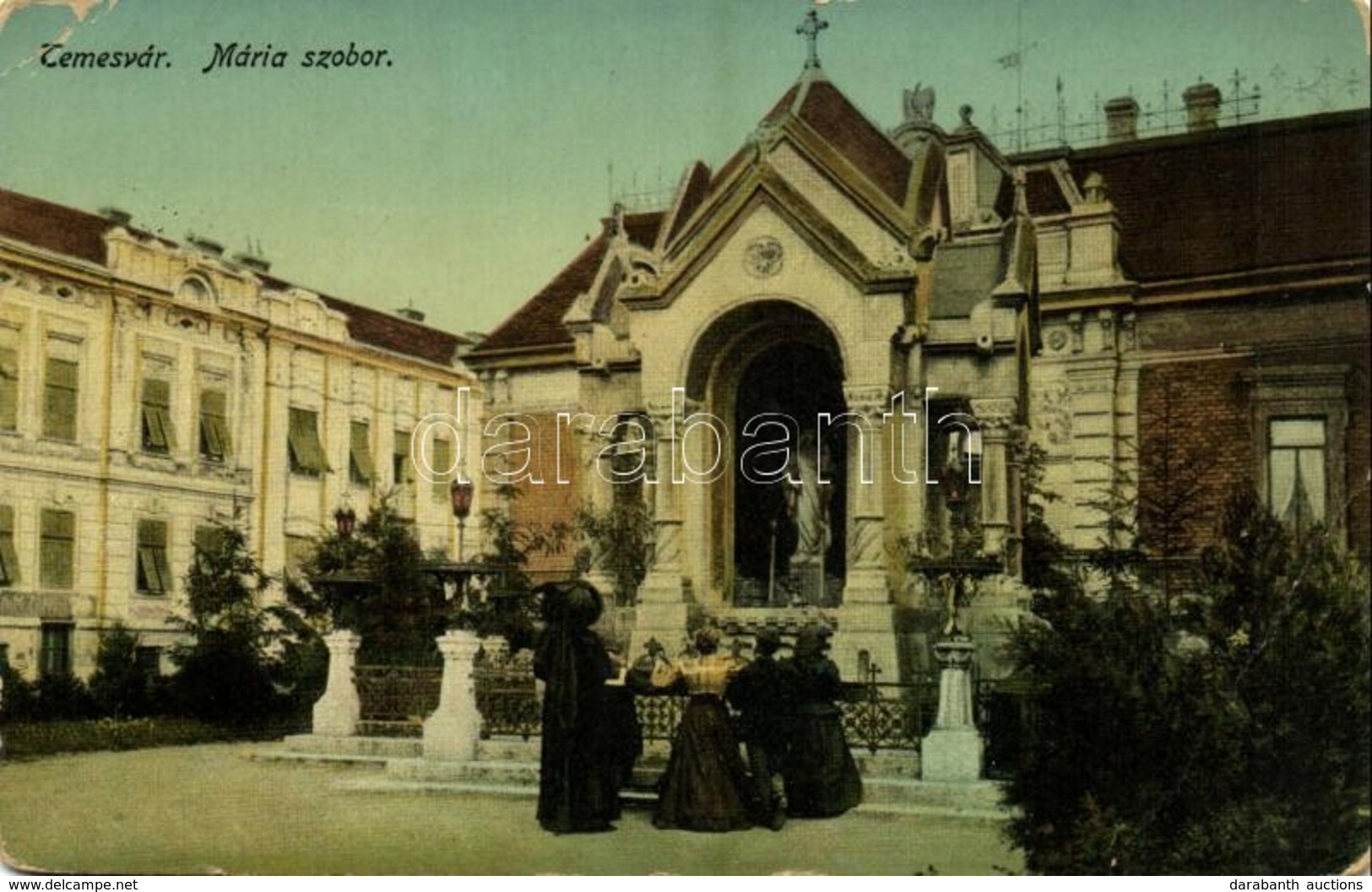 T3 1915 Temesvár, Timisoara; Mária Szobor. Kiadja A Pátria Nyomda / Virgin Mary Statue (EB) - Unclassified