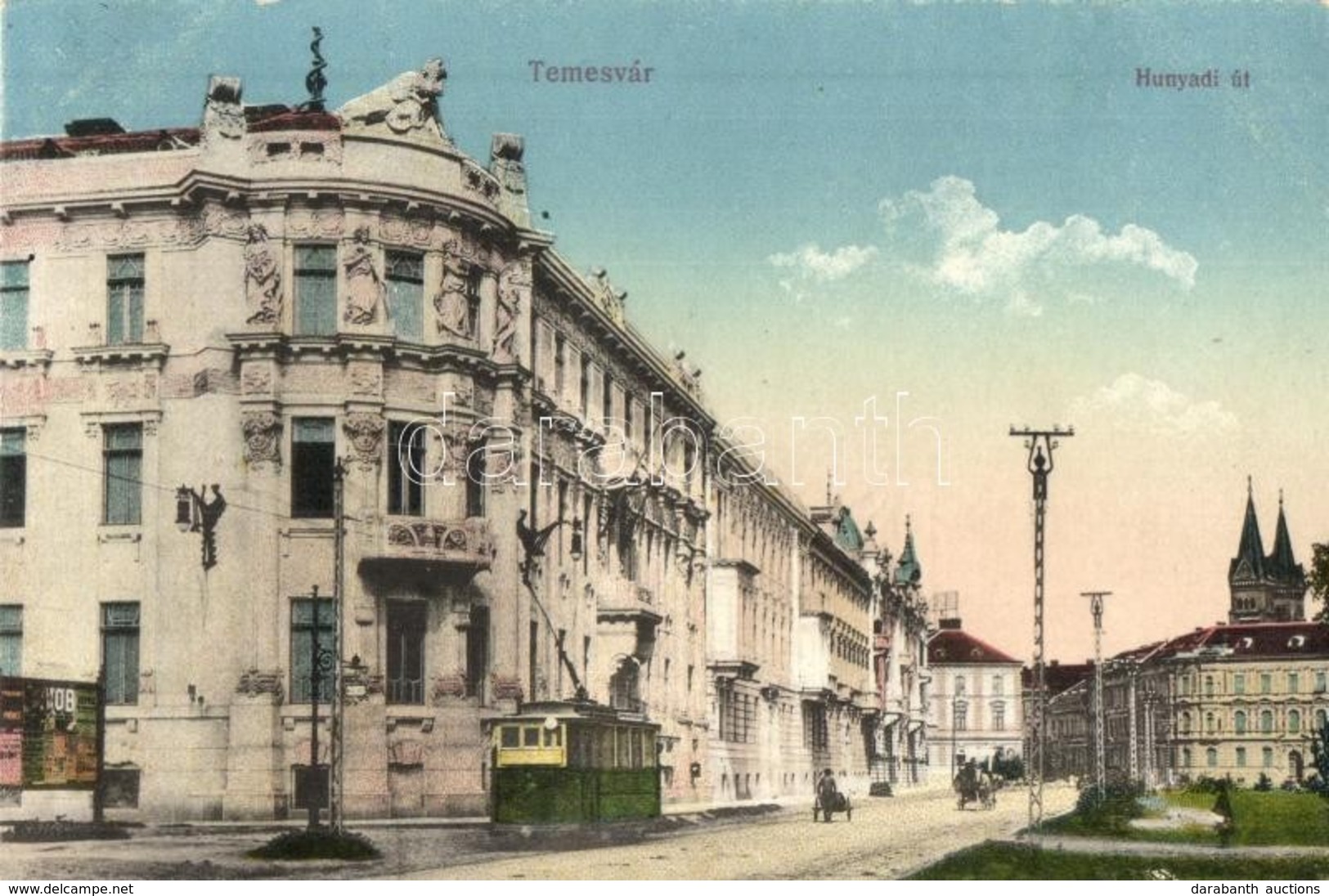 T2 Temesvár, Timisoara; Hunyadi út, Villamos / Street View With Tram - Unclassified