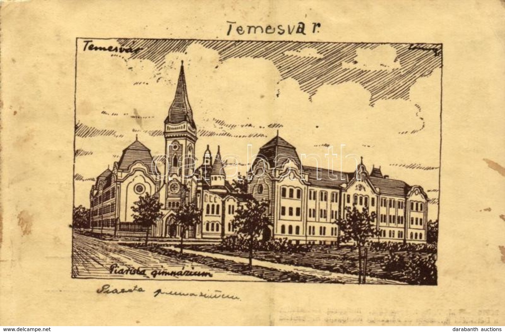 T3 1938 Temesvár, Timisoara; Piarista Gimnázium. Kiadja A Délvidéki Egyetemi és Főiskolai Hallgatók Egyesülete  / Gramma - Ohne Zuordnung