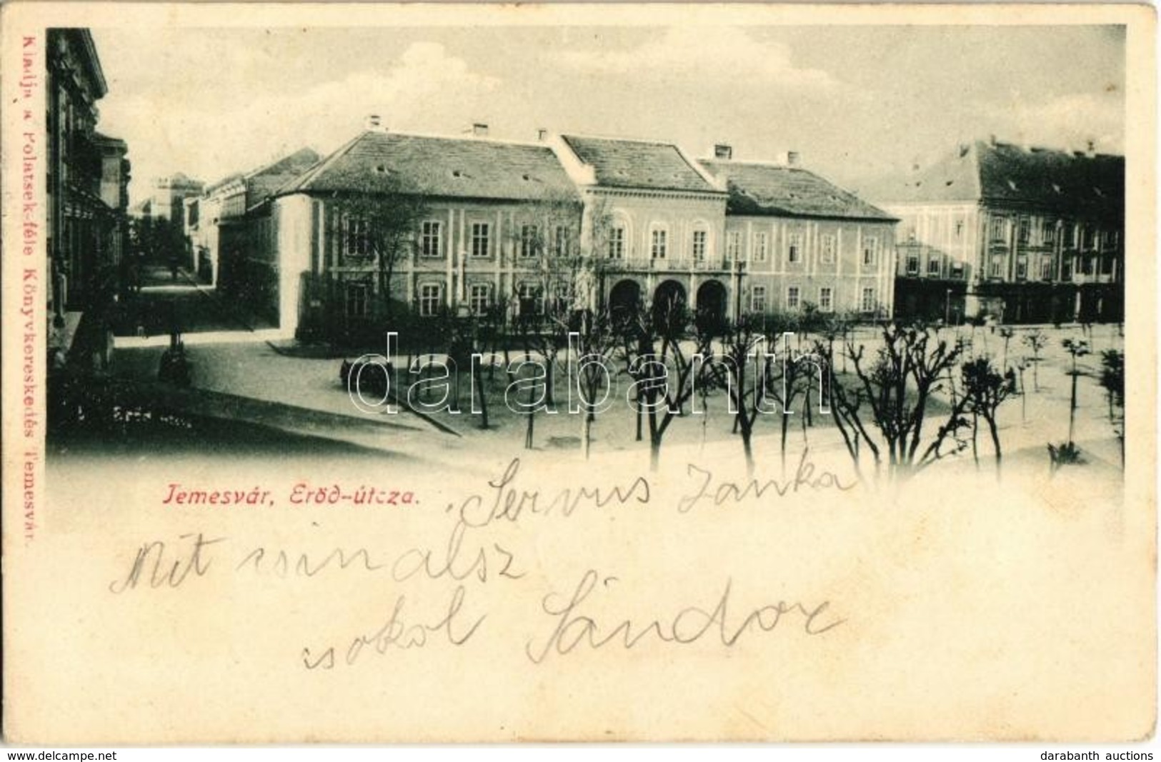 T2/T3 1901 Temesvár, Timisoara; Erőd Utca, Hunyadi Bástya. Kiadja Polatsek / Street View, Bastion, Castle Tower (fl) - Unclassified