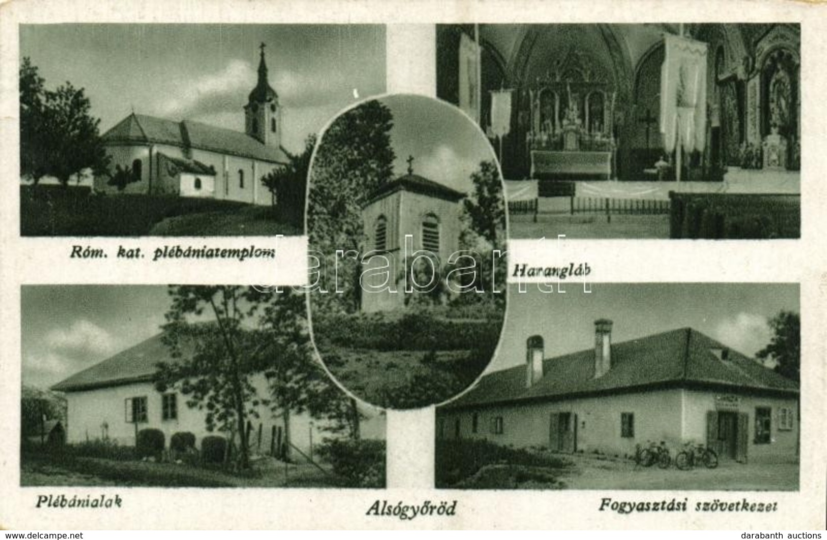 * T2/T3 1944 Alsógyőröd, Maly Jurad, Dolny Dur (Nagygyőröd, Velky Dur); Római Katolikus Plébániatemplom, Belső, Haranglá - Sonstige & Ohne Zuordnung