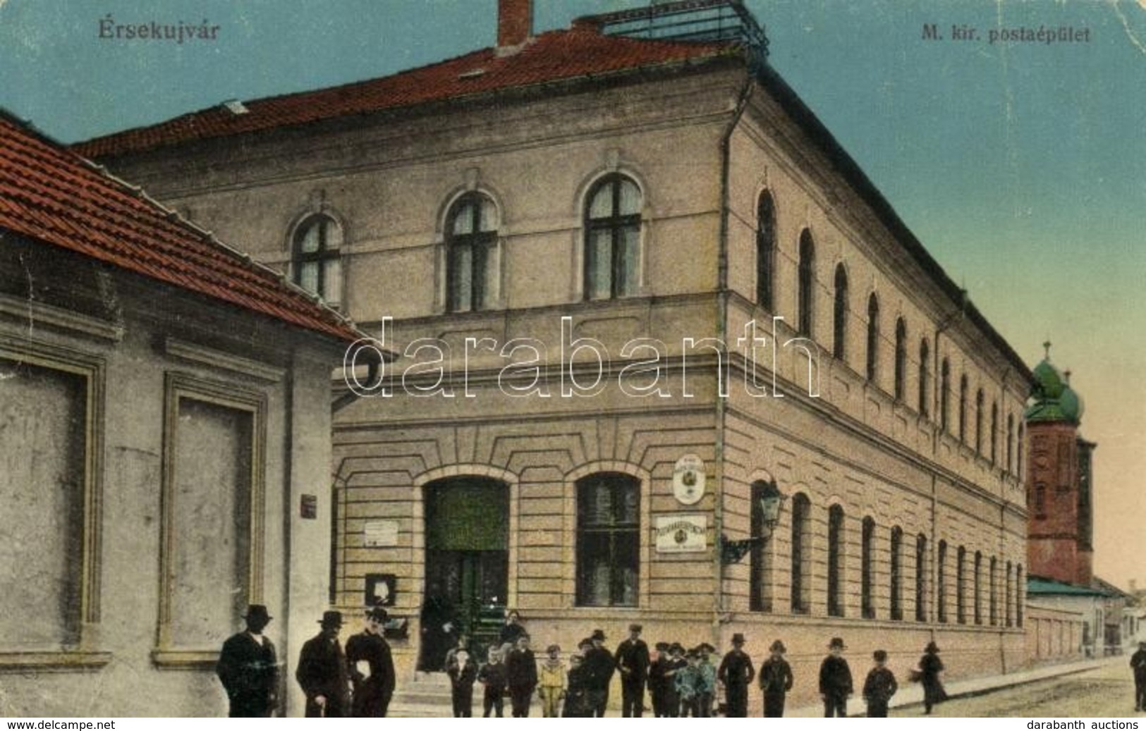 ** T4 Érsekújvár, Nové Zámky; M. Kir. Posta, Zsinagóga / Post Office, Synagogue (r) - Sonstige & Ohne Zuordnung