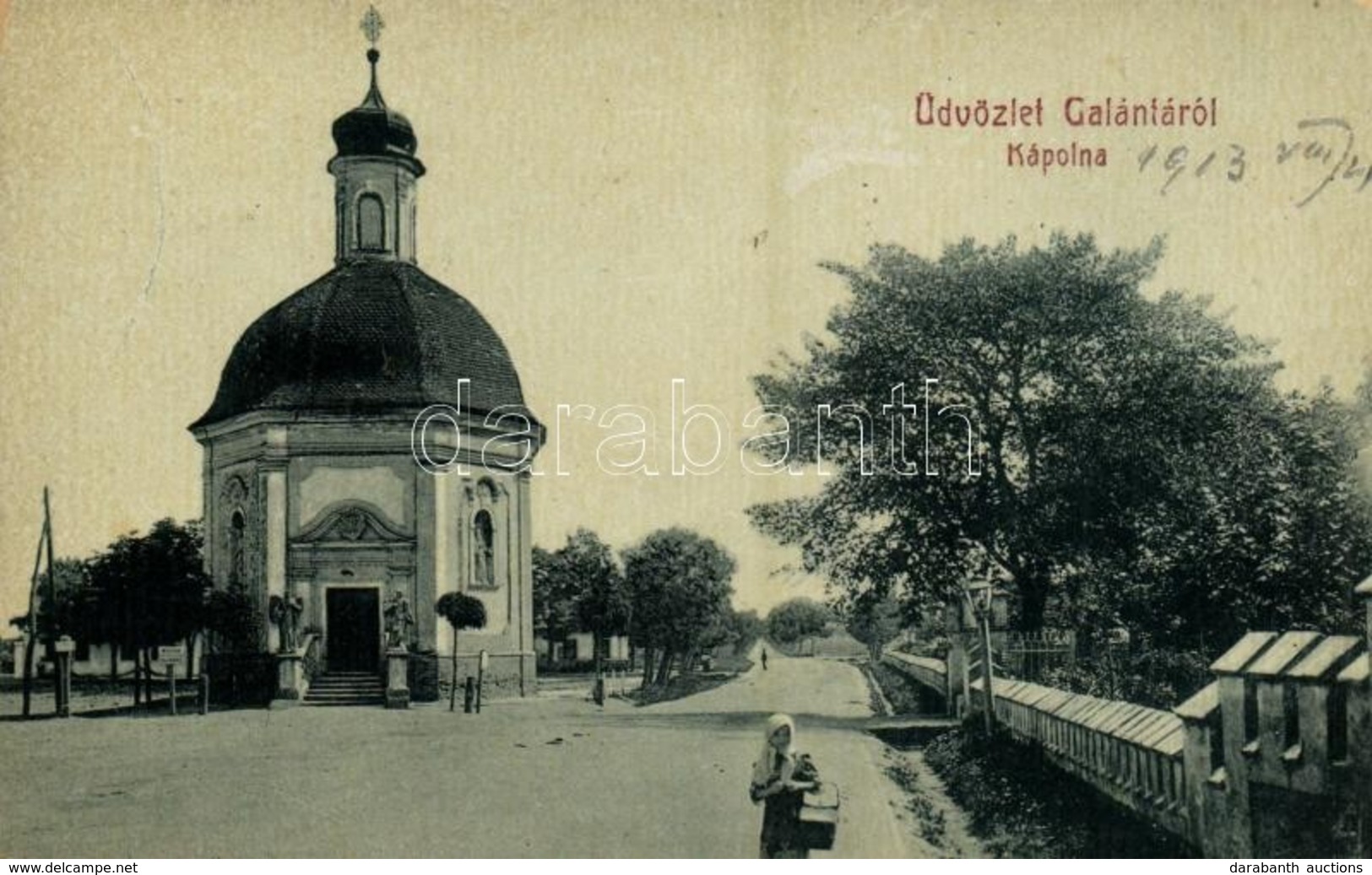 T2/T3 1913 Galánta, Kápolna. W. L. (?) 616. Kiadja Pressburger Miksa / Chapel (EK) - Sonstige & Ohne Zuordnung