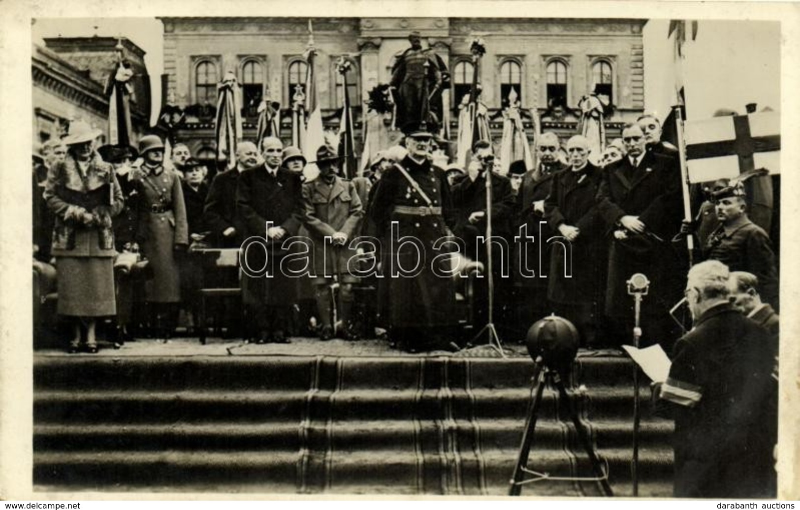 T2/T3 1938 Komárom, Komárnó; Bevonulás, Horthy Miklós, Purgly Magdolna, Imrédy Béla, Teleki Pál / Entry Of The Hungarian - Other & Unclassified