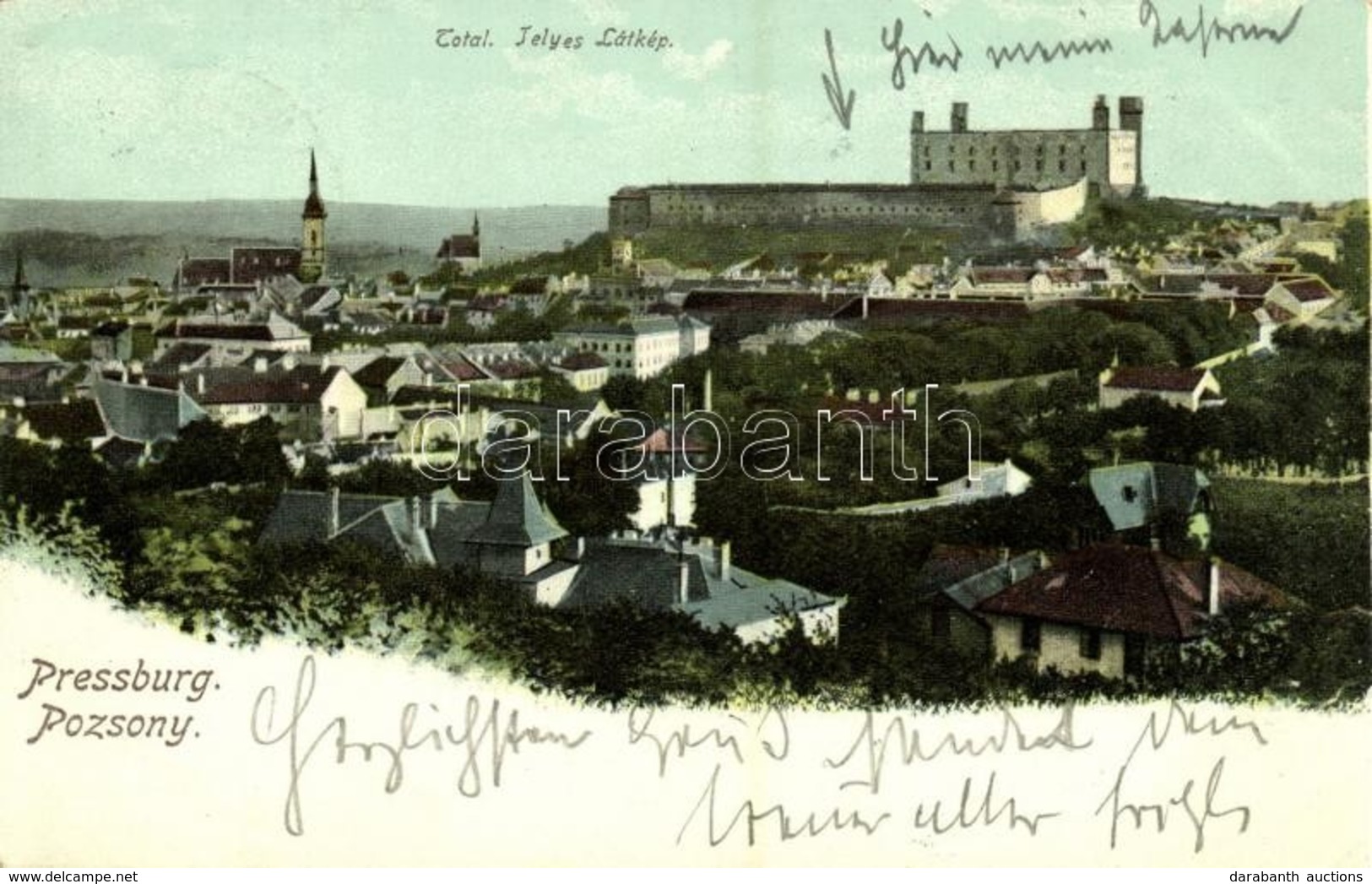 T2 1905 Pozsony, Pressburg, Bratislava; Látkép A Várral / General View With The Castle - Other & Unclassified